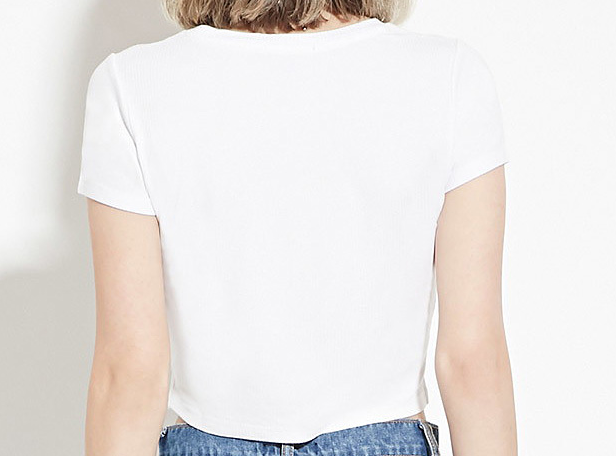 Flamingo Print Crop T-shirt