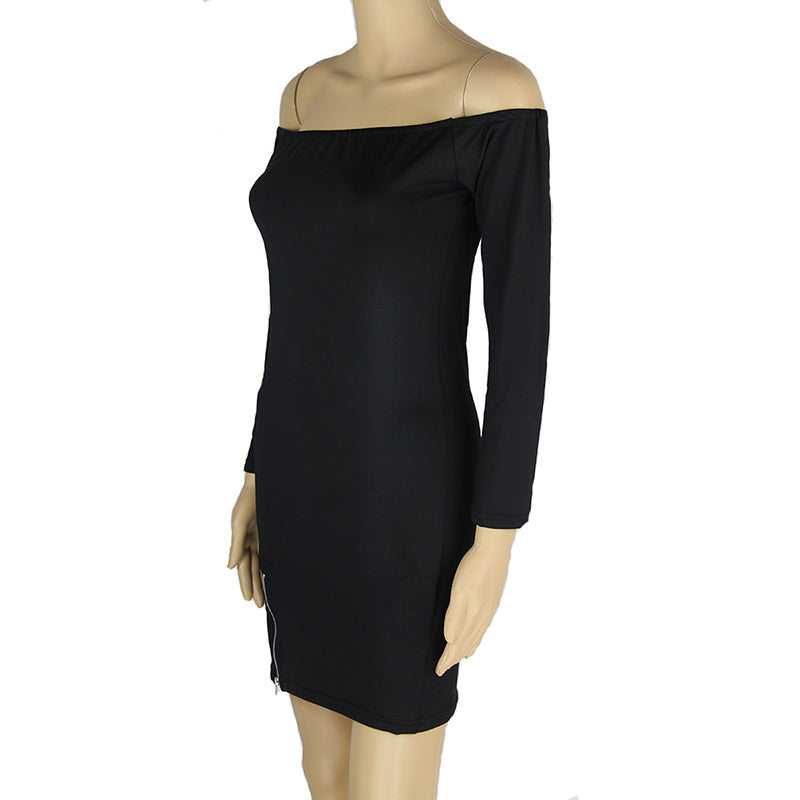 USA Size Black and white long sleeve bottoming skirt