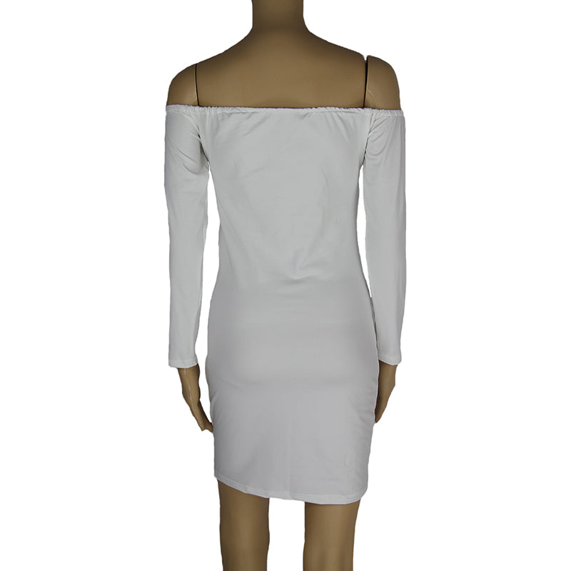 USA Size Black and white long sleeve bottoming skirt
