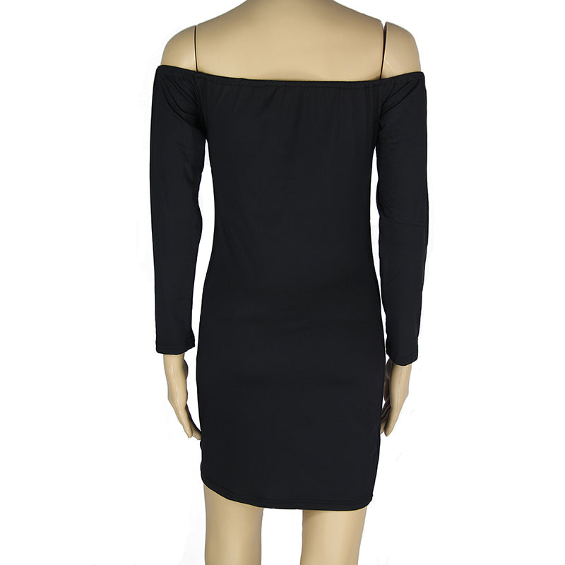 USA Size Black and white long sleeve bottoming skirt