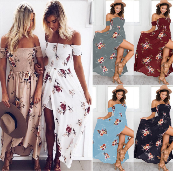 Boho style long dress women Off shoulder beach summer dresses Lebas Bazar