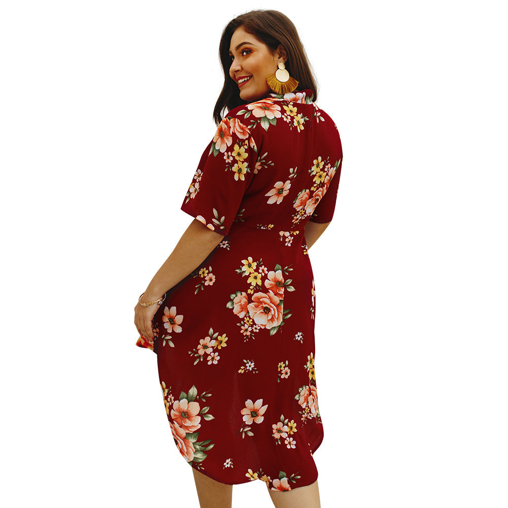 Explosion models 2021 spring and summer elegant print dress