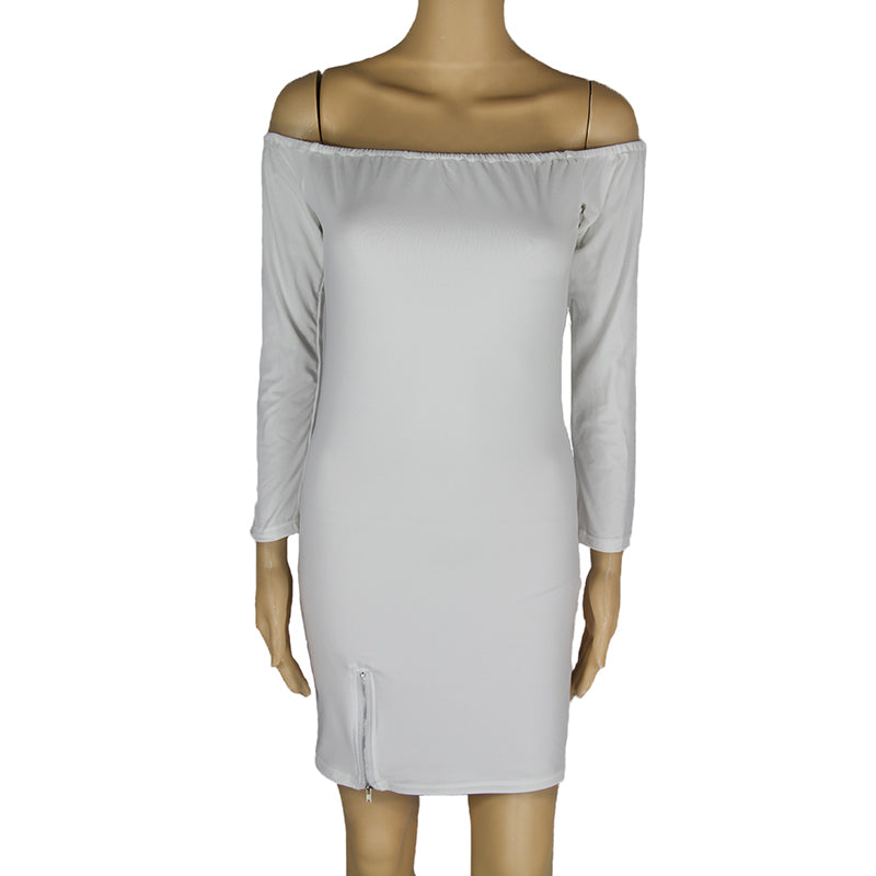 USA Size Black and white long sleeve bottoming skirt