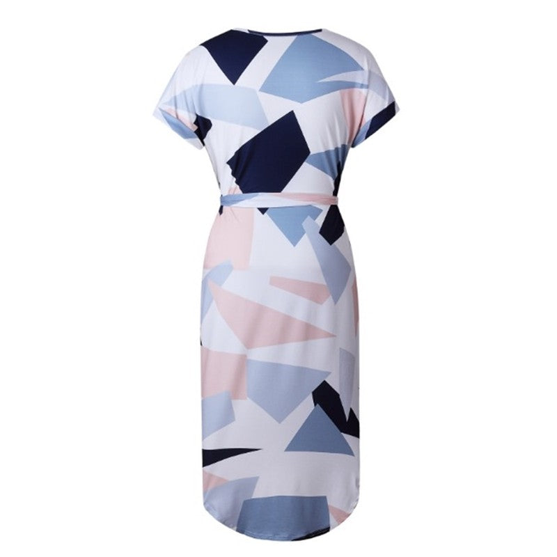 V-Neck Printed Dress