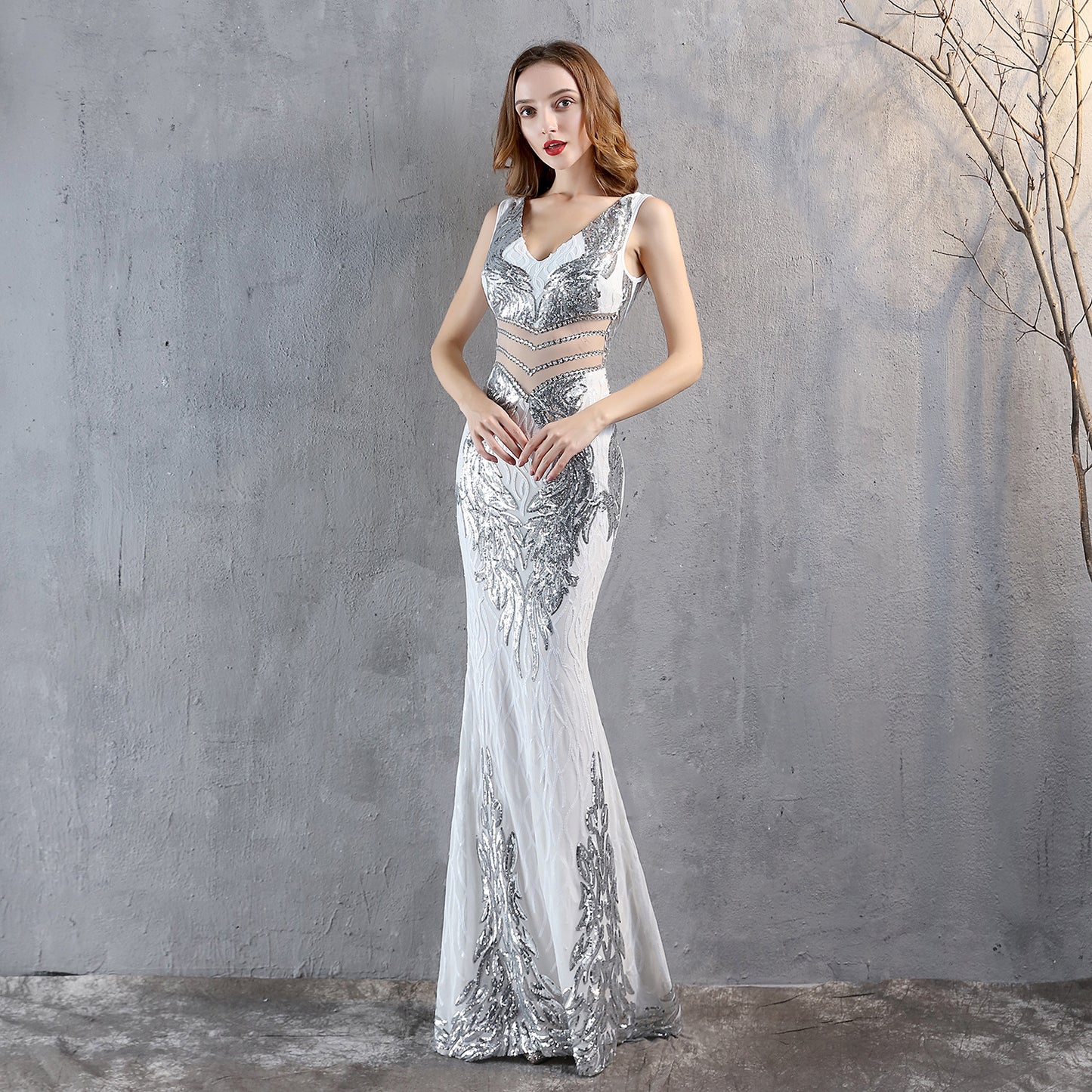 Fashionable Feminine Elegant Long Evening Dress