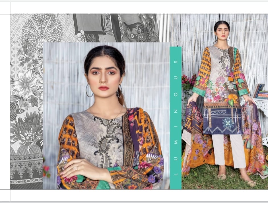 3 Piece Digital & Embroidered Lawn 03
